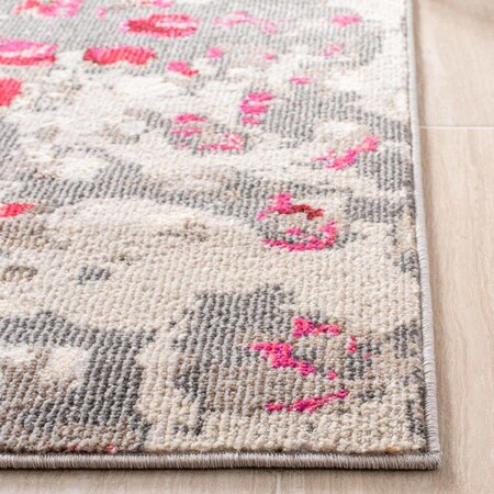 Safavieh Madison 400 Power Loomed Square Area Rug Grey & Red - 6 ft.-7 in. x 6 ft.-7 in. MAD425R-7SQ